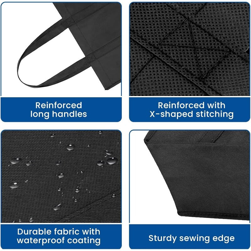 5\u002F 10pcs Reusable Grocery Shopping Bags, Large Foldable Tote Bags Bulk, Eco Produce Bags with Long Handle for Shopping Groceries Clothes