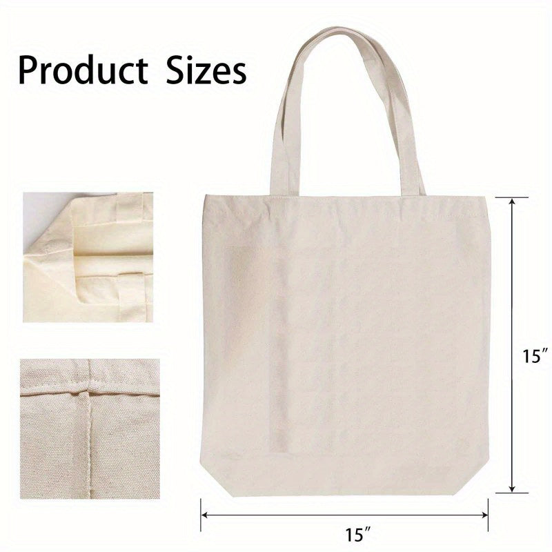 1pc Stylish Canvas Tote Bag - \