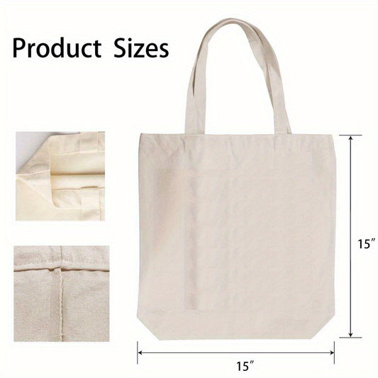 1pc Stylish Canvas Tote Bag - \