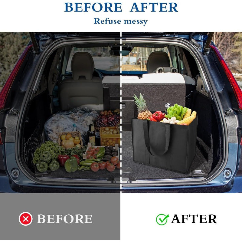 5\u002F 10pcs Reusable Grocery Shopping Bags, Large Foldable Tote Bags Bulk, Eco Produce Bags with Long Handle for Shopping Groceries Clothes