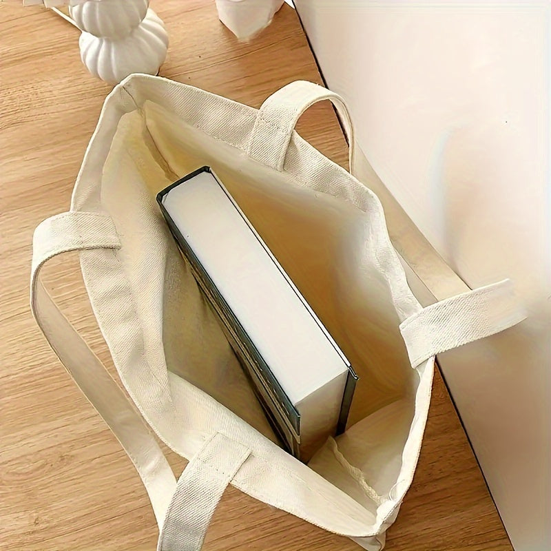 1pc Stylish Canvas Tote Bag - \